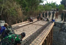 Dansatgas TMMD ke-129 Tinjau Progres Pembangunan Fisik di Desa Bulu Lor