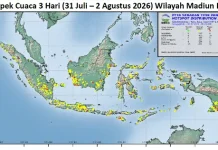 Cuaca Madiun Raya 3 Hari ke Depan, Cerah – Cerah Berawan, Potensi Hujan Sangat Rendah