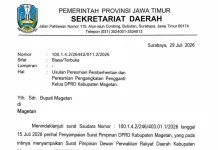 Pemprov Minta Dokumen Tambahan, Penetapan Plt Ketua DPRD Magetan Masih Tertunda