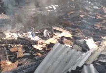 Ludes, Rumah Warga di Sumberagung Semen Terbakar