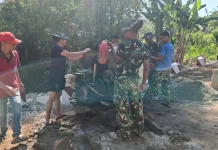 Pembangunan Jembatan TMMD ke-129 Kodim 0802/Ponorogo Masuki Tahap Akhir