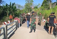 Dansatgas TMMD 129 Bulu Lor Tinjau Pengerjaan Sasaran Fisik