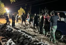 Kamituwo Ngipik Turut Dorong Penyelesaian Pemasangan Paving Jalan TMMD ke-129