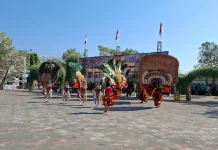 Kolaborasi Reog Singo Mudho dan Singo Anorogo Semarakkan Penutupan TMMD ke-129