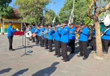 Korsik Pemkab Ponorogo Tampil Kompak Iringi Upacara Penutupan TMMD ke-129