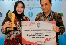 Sabet Terbaik Pertama, Pemkab Ponorogo Diganjar Insentif Rp2 Miliar