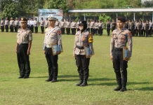 Torehkan Prestasi, Tiga Personel Polres Madiun Dapat Penghargaan