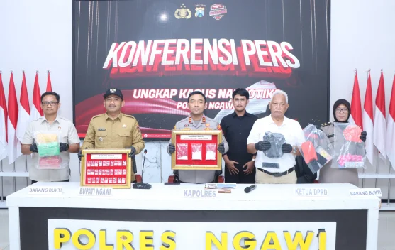 Polres Ngawi Amankan Sabu 223,842 gram