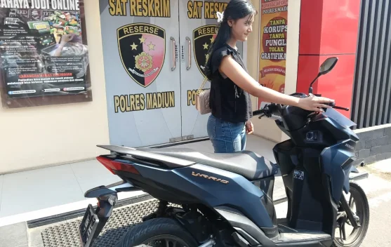 Satreskrim Polres Madiun Amankan Pelaku Curanmor di Parkiran Toko Emas