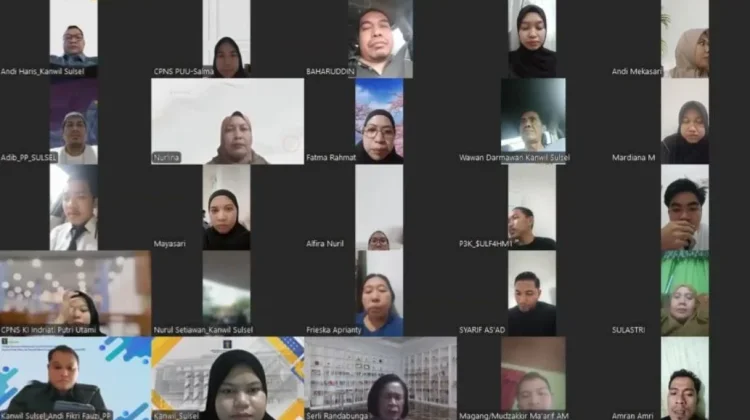 Arahan Sore Virtual Kemenkum Sulsel, Tekankan Etos Kerja dan Disiplin