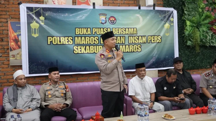 Bukber, Polres Maros Pererat Sinergi dengan Pers
