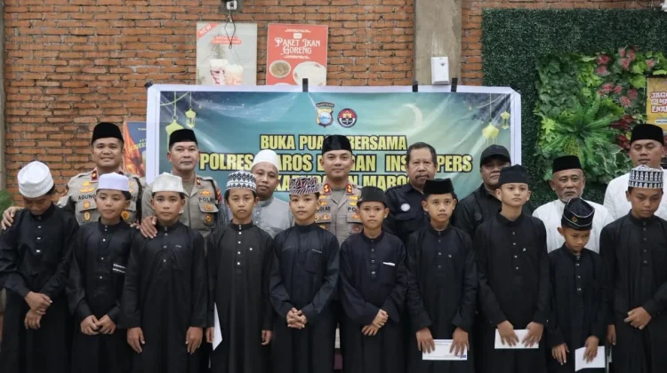 Polres Maros Buka Puasa sekaligus Santuni Anak Yatim
