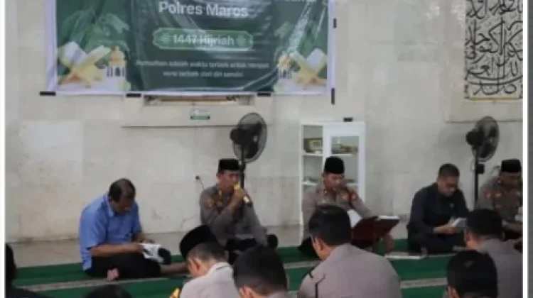 Khatam Al-Qur’an, Polres Maros Perkuat Spiritualitas Personel