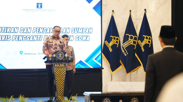 Lantik Notaris Pengganti Kab. Gowa, Kadiv Yankum Tekankan Profesionalisme Tinggi