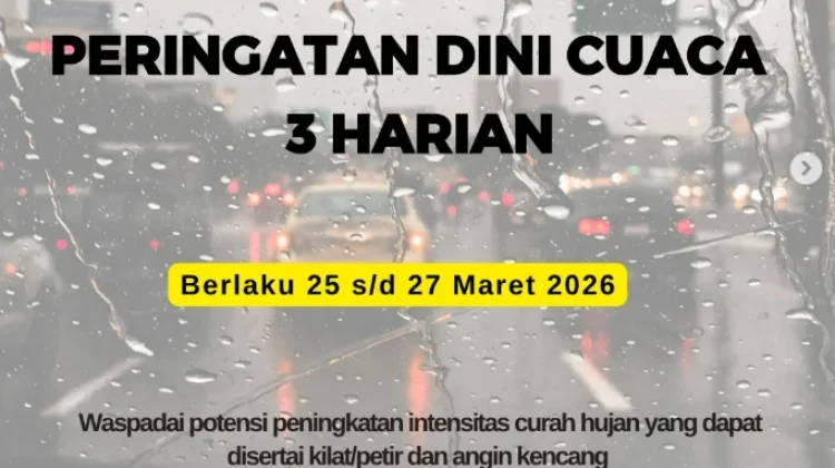 Berikut Daftar Wilayah di Sulsel Berstatus Waspada Hujan Lebat