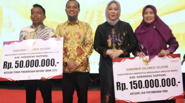 Kabupaten Sidrap Borong Penghargaan PDRB dan Adipura