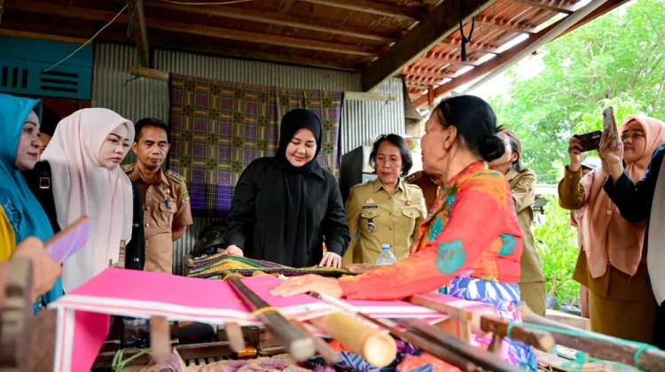 Kunjungi Pengrajin, Wagub Sulsel Dorong UMKM Tenun Emas Sidrap Naik Kelas