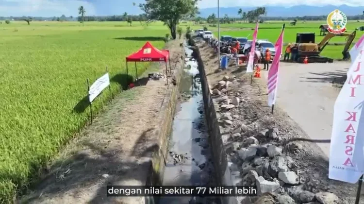 Dimulai dari Soppeng, Gubernur Groundbreaking Program MYP Rehabilitasi Irigasi