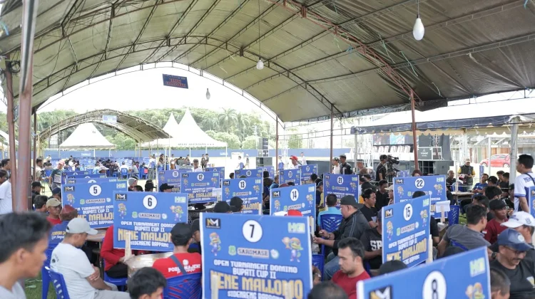 Turnamen Domino Bupati Cup II Sidrap Dongkrak Ekonomi Warga