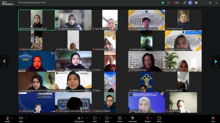 Kedisiplinan dan Adaptasi Digital Jadi Sorotan dalam Apel Sore Virtual Kemenkum