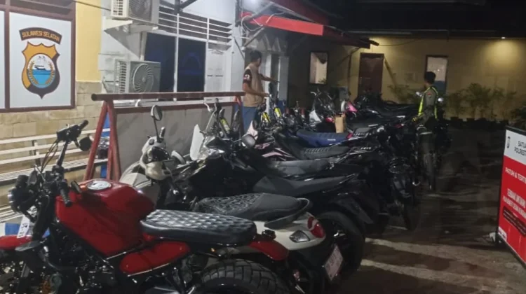 Puluhan Kendaraan Bermotor Diamankan Polsek Biringkanaya