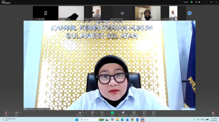 Kanwil Kemenkum Sulsel Fasilitasi Harmonisasi Ranperkada Selayar