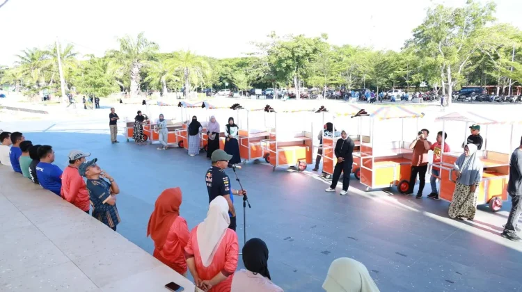 Bupati Bulukumba Serahkan Bantuan 20 Gerobak Kepada Pelaku UMKM