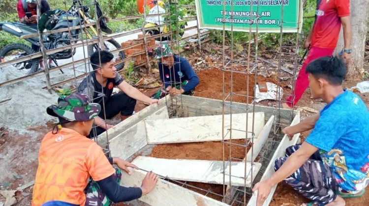 TNI AL Kerahkan Personel Bantu Program TMMD ke-128 Kodim 1415/Selayar