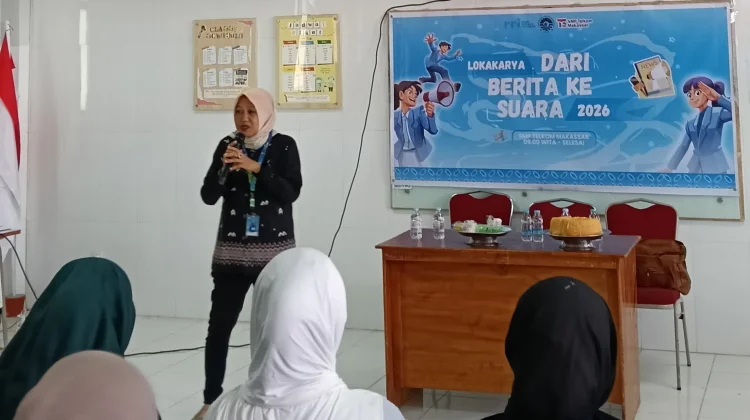 RRI Makassar dan FBS UNM Tingkatkan Literasi di SMP Telkom