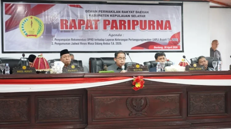Paripurna DPRD Selayar, Rekomendasi LKPJ 2025 Jadi Bahan Evaluasi Kinerja