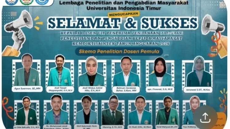 Sebanyak 25 Dosen UIT Makassar Raih Pendanaan Kemdiktisaintek 2026