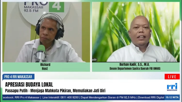 Lawan Narkoba lewat Budaya, FIB Unhas dan RRI Makassar Gaungkan Filosofi ‘Passapu Pu