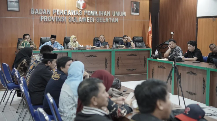 Bawaslu Sulsel Susun Peta Risiko Pelanggaran Berbasis Tren Data Penanganan
