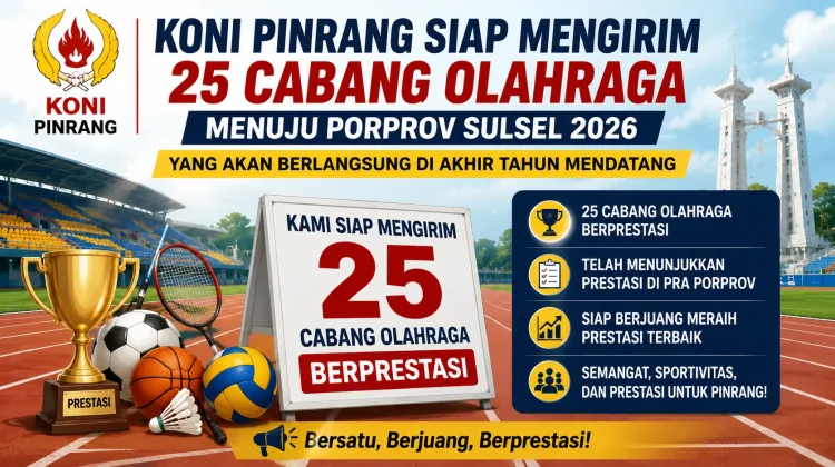 KONI Pinrang Siapkan 25 Cabor untuk Porprov