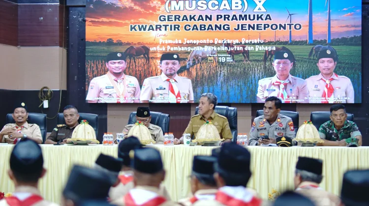 Bupati Jeneponto Hadiri Muscab Gerakan Pramuka, Dorong Pembentukan Karakter