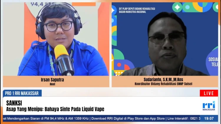 Sinte dalam Liquid Vape Masuk Sekolah, BNNP Sulsel: 25 Siswa Aktif Ikut Rehabilitasi
