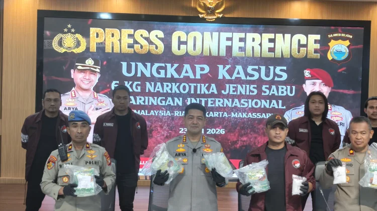 Satnarkoba Polrestabes Makassar Ungkap Sindikat Sabu Jalur Laut dari Malaysia