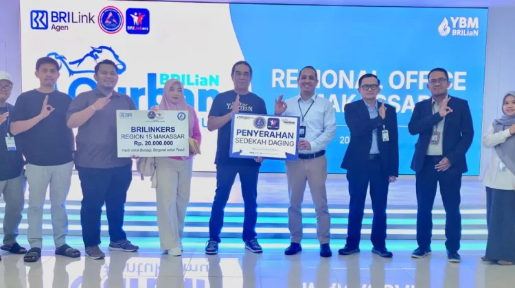 Sambut Iduladha 1447 H, BRILINKERS RO MAKASSAR Sedekah Daging Melalui YBM BRILiaN