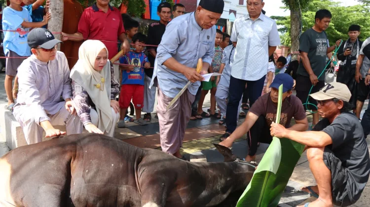 Polres Palopo Salurkan 300 Kantong Daging Kurban ke Warga