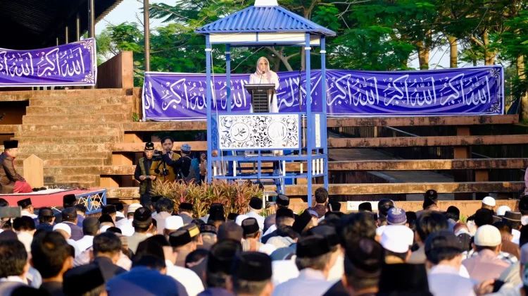 Salat Iduladha di RTH Syekh Yusuf, Bupati Gowa Ajak Warga Perkuat Kepedulian