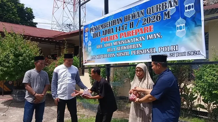 Hari Raya Idul Adha 1447 H, Polres Parepare Qurbankan 10 Sapi dan 1 Kambing