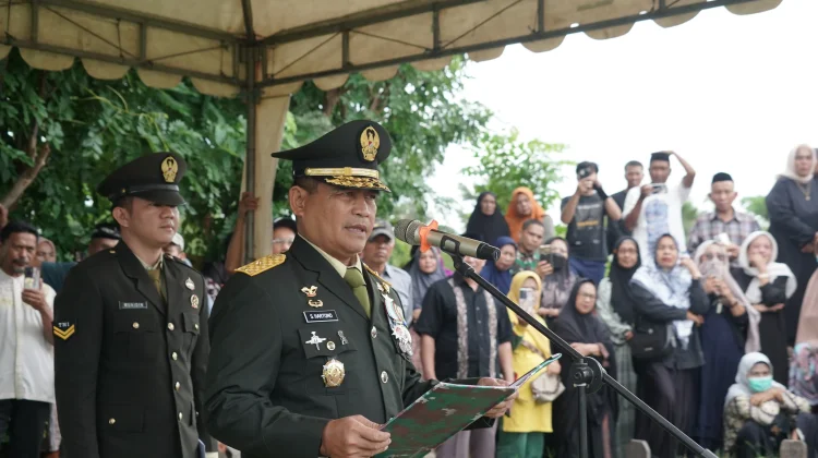 Kasdam Hasanuddin Pimpin Pemakaman Militer Kolonel Muharwen di Jeneponto