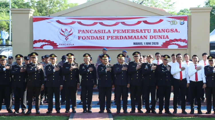 Hari Lahir Pancasila, Polres Maros Perkuat Semangat Persatuan dan Pelayanan