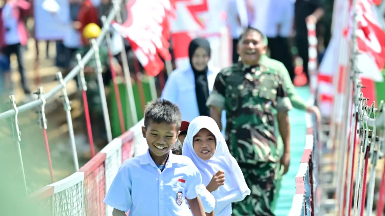 Dua Desa di Maros Dihubungkan Jembatan Perintis Garuda