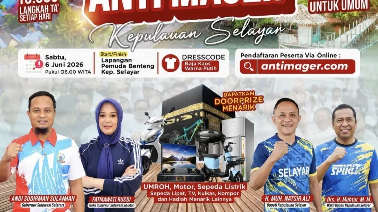 Gubernur Sulsel akan Gelar Jalan Sehat Anti Mager di Selayar