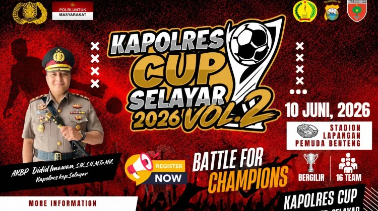 Hari Bhayangkara ke-80, Turnamen Sepakbola Kapolres Cup II 2026 Siap Digelar