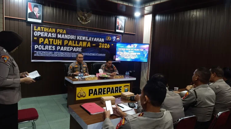 Kapolres Parepare Beri Arahan jelang Operasi Patuh Pallawa 2026