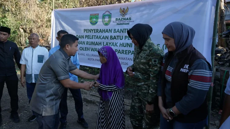 Kolaborasi BAZNAS, Kodim 1405 dan Pemkot Parepare Hadirkan Rumah Layak Huni