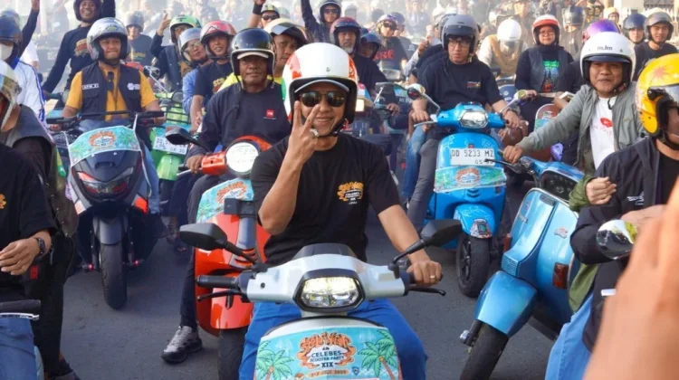 Pesan Persaudaraan Bupati Natsir Ali Menggema di Celebes Scooter Party XIX