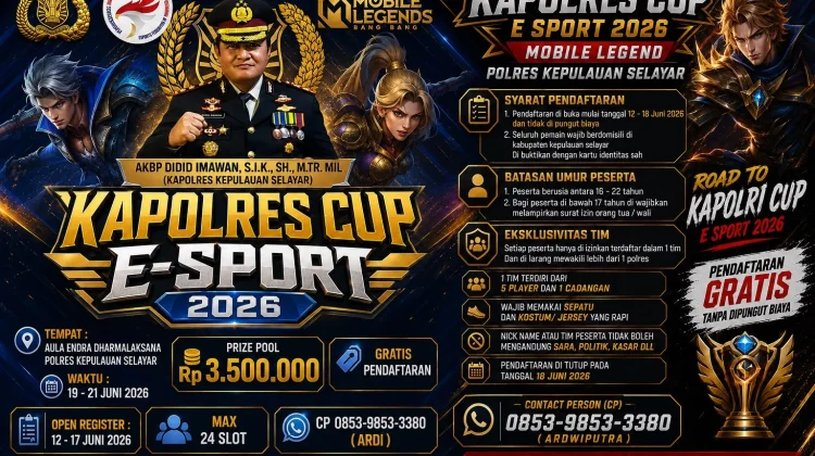 Polres Selayar Gelar Turnamen Mobile Legends Kapolres Cup 2026